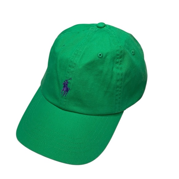 Polo Ralph Lauren Cotton Chino Sports Cap Green New - Picture 10 of 10
